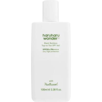 haruharu wonder Black Bamboo Top-to-Toe SPF Veil лек защитен флуид за тяло и лице SPF 50+ 100ml