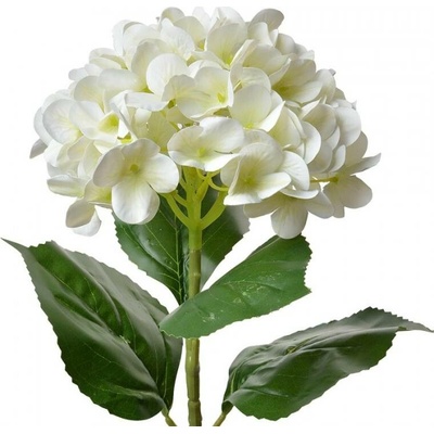 Velká umělá květina béžová hortenzie – 68 cm