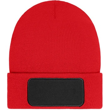 Myrtle beach Pletená čepice thinsulate s nášivkou MB7407 Red