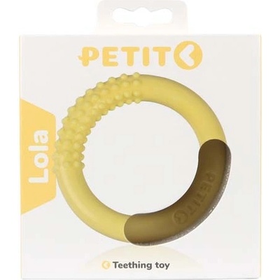EBI PETIT LOLA Hryzátko pre šteňatá a dospelých psov malých plemien žltý krúžok 10 x 10 cm