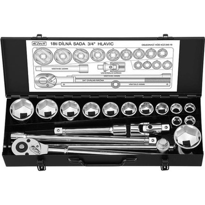 4CZech 3/4" 18dílná 19-55mm 4CZ-346-18