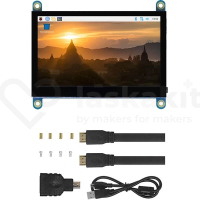 LaskaKit 4.3" 800x480 TFT displej pro Raspberry Pi, HDMI, kapacitní dotyk – Zboží Živě
