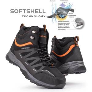 Marwells Softshell Мъжки туристически боти - Черни с Оранжев 20210835603 (362788_Черно)