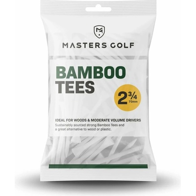 Masters Golf Bamboo Tees 2 3/4 70mm bambusové biele 20 ks