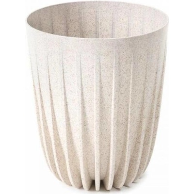 Kinekus Kvetináč, plastový, 30 cm, výška 35,5 cm, MIRA ECO WOOD, krémový