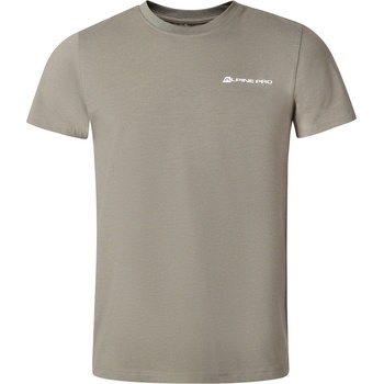 ALPINE PRO Мъжка памучна тениска с фино памучно ALPINE PRO FRAB светло графитено ALPINE PRO | Zelen | МЪЖЕ | XXL