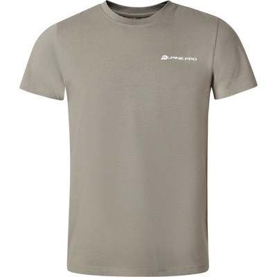 ALPINE PRO Мъжка памучна тениска с фино памучно ALPINE PRO FRAB светло графитено ALPINE PRO | Zelen | МЪЖЕ | XXL
