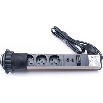 TOO 3 Plug + 2 USB 1,8 m (PPS-305-3C)