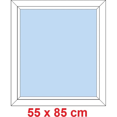 Soft Plastové okno 55x85 cm, FIX neotevíravé, Bílá
