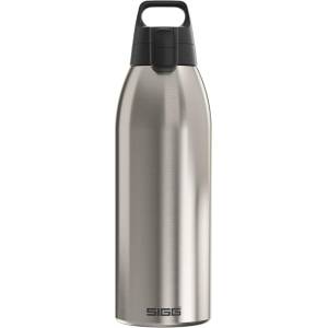 SIGG - Insulated drinking bottle - Thermos bottle Shield Therm One Brushed - carbonated drinks - leak-proof - dishwasher safe - BPA-free - 90% recycled stainless steel - silver - 1.5L - 6218.10 (6218.10)