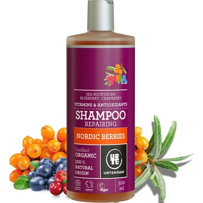 Urtekram šampon se severskými bobulemi na poškozené vl. Bio 500 ml