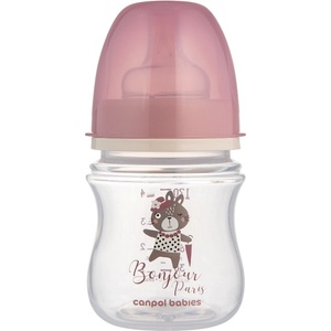Canpol babies Антиколик шише Canpol Easy Start - Bonjour Paris, 120 ml, розово (35/231_pin) - baby