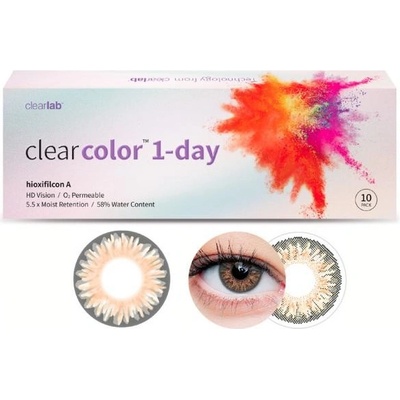 ClearLab Clearcolor 1 Day 10 šošoviek - hnedozelená