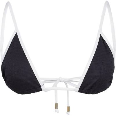 Seafolly Дамско бикини горнище Seafolly Women's Beach Bound Slide Tri Bikini top - Black - размер 44 (EU) (150-5768-0217)