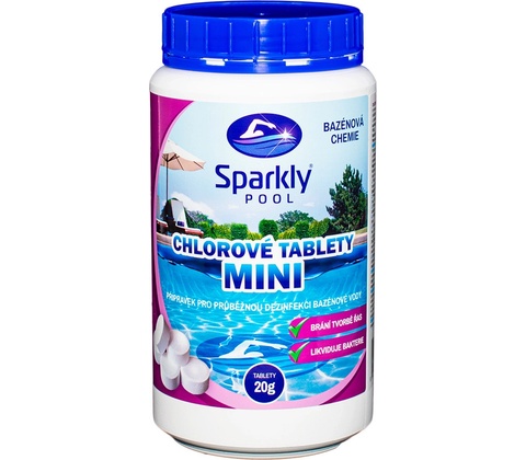 Sparkly POOL Chlorové tablety do bazénu MINI 1 kg