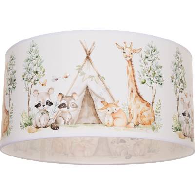 BELIS Детско таванно осветително тяло KIDS ROOM 1xE27/60W/230V Ø 40 см с животински мотиви (BE1049)