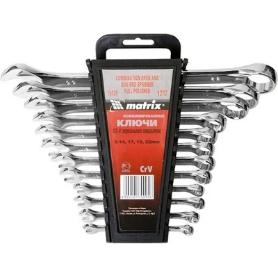 MTX Комплект ключове 6-22 mm звездогаечни, 12 бр. , полирани MTX