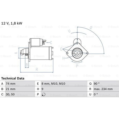 BOSCH STARTER 0 986 021 230