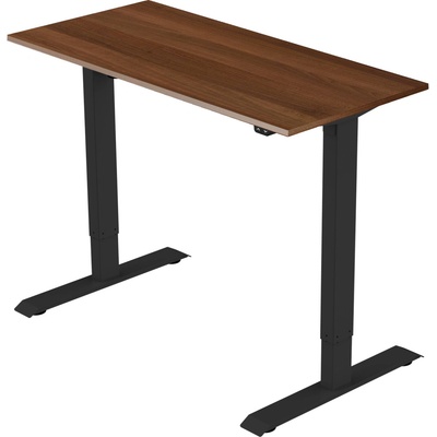 Delso Výškovo nastaviteľný stôl ADJUSTER 70 x 120 cm orech / čierna