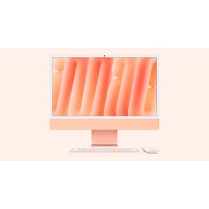 Apple iMac 24" Retina 4.5K Display с Apple M4 с 10-Core CPU, 10-Core GPU, 16GB RAM, 512GB SSD - Orange, Intl. Engl. клавиатура (Дисплей: Nano-texture glass) (z1ew_imac24-disp-nano-179)