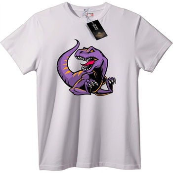 NOONEBRAND Тениска Лилав Т-Рекс Динозавър - 4XL, White