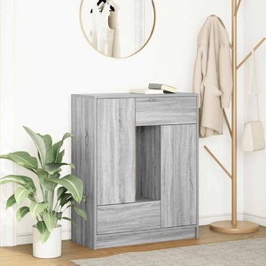 vidaXL Бюфет с чекмеджета и вратички, сив сонома, 73x31x90 см (861855)