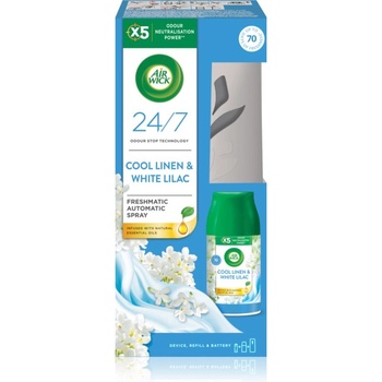 Air Wick Freshmatic Cool Linen & White Lilac автоматичен освежител за въздух с пълнител 250ml
