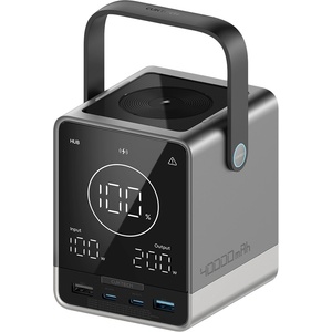 CUKTECH Външна батерия Power Bank P01 (CUKP01CTEUSL) - с безжично зареждане, 2x USB-C, 2x USB, 300W, 40000mAh, Вграден дисплей - Cuktech - Черен