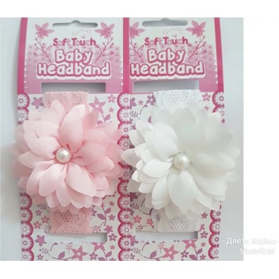 внос от Англия Бебешка лента за коса Цвете 1