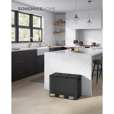 Songmics s 3 priehradkami s objemom 15 l, čierny