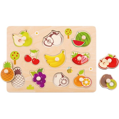 TookyToy Drevené vkladacie puzzle - ovocie