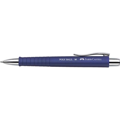 Faber-Castell Химикалка, 0, 5 мм, с бутон, FABER-CASTELL "Poly Ball", синя 241151 (241151)