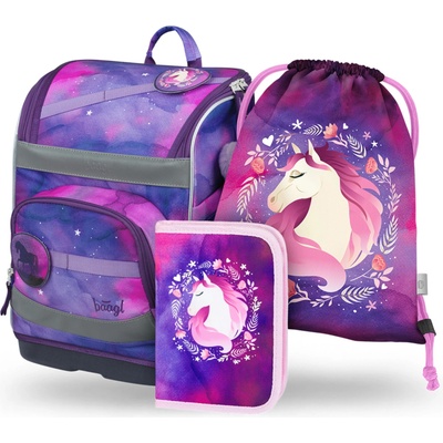 BAAGL СЕТ 3 Zippy плюс Кон: раница, моливник, торбичка BAAGL | Lilav | Момичешки | ЕДИН РАЗМЕР