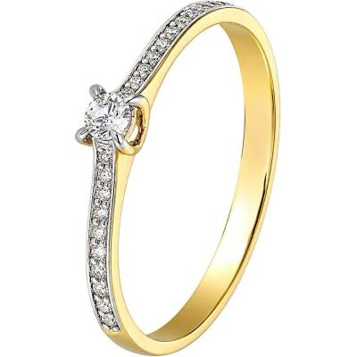 Zlaton Prsten žluté zlato s diamantem 000390812238
