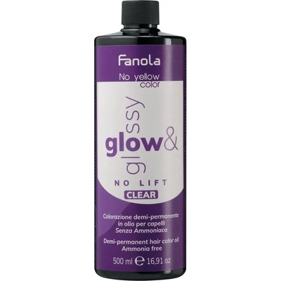Fanola No Yellow Color Оцветяваща крем боя-тонер Glow & Glossy, Clear, 500 ml