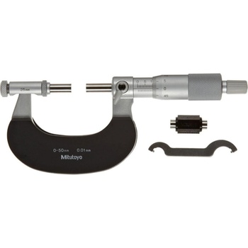 Mitutoyo Микрометър със сменяема наковалня Mitutoyo серия 104, 0-50 mm, 0.01 mm (104-171)