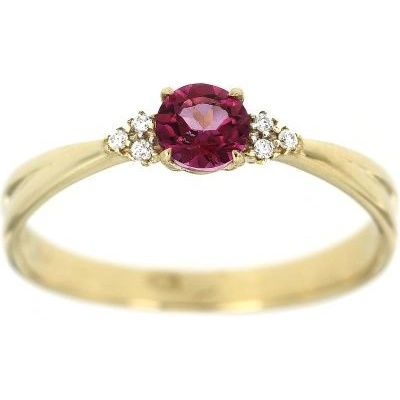 Zlatnictví U Kostela Diamantový prsten s růžovým topazem 858Yr