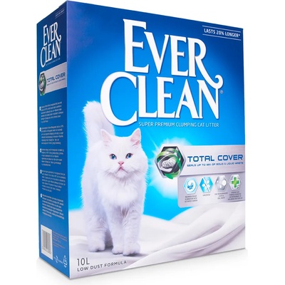 Ever Clean 2х10л Total Cover Ever Clean®, слепваща постелка за котешка тоалетна - без парфюм