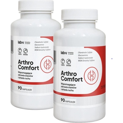 Lab V Arthro Comfort Komplexní podpora zdraví kloubů a pohybového aparátu pro psy a kočky 2 x 90 kapslí