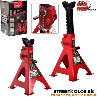 Torin Big Red Podpery prestaviteľné s dvojitým zaistením 3 t