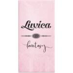 Luxica® Fantasy - розови салфетки с дискретен релеф и фин бордюр 2 слоя | 40 броя Сгъвка 1/8 (2и902д2)