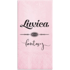 Luxica® Fantasy - розови салфетки с дискретен релеф и фин бордюр 2 слоя | 40 броя Сгъвка 1/8 (2и902д2)