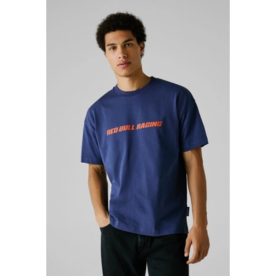 Red Bull Racing X Pepe Jeans pánské tričko EXTENDED GRAPHIC TEE modrá
