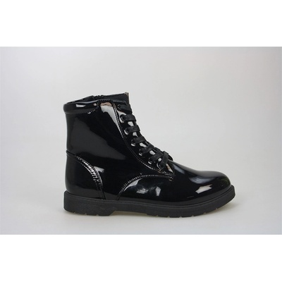 Buckle My Shoe Обувки Buckle My Shoe Kids' Lace Up Flat Ankle Boots - Black