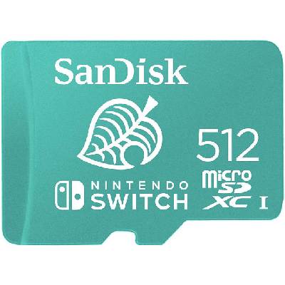 Карта памет SanDisk for Nintendo Switch, microSDXC UHS-I, 512GB, До 100MB/s (SDSQXAO-512G-GNCZN)
