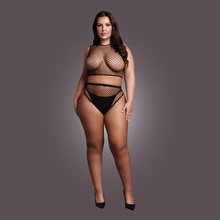 2 dielny set: crop top nohavičky a sieťovaná štruktúra