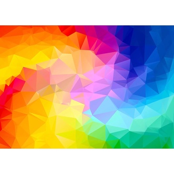 Image 1 of Enjoy - Puzzle Rainbow Gradient Poligonal Swirl - 1 000 piese