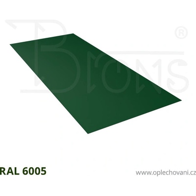 Brons Rovinný plech 850 x 2000 mm tmavě zelená
