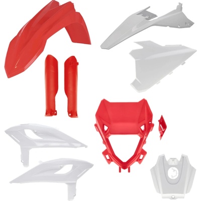 Acerbis plastový kompletný kit pasuje na Beta RR 25- biela/červená