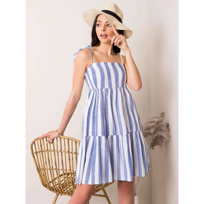 Dámske pruhované šaty LK-SK-507684.14 white-blue